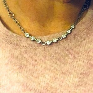 Bezel-Set Zircon Diamond Necklace
